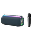 New RiXing NR8809 20W Outdoor Portable TWS Smart Wireless Bluetooth Speaker, Style:Single Mic(Blue) - free shipping - PMC Jewellery - Order now!