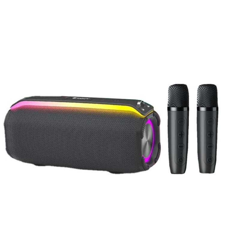 New RiXing NR8809 20W Outdoor Portable TWS Smart Wireless Bluetooth Speaker, Style:Dual Mic(Grey) - free shipping - PMC Jewellery - Order now!