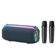 New RiXing NR8809 20W Outdoor Portable TWS Smart Wireless Bluetooth Speaker, Style:Dual Mic(Blue) - free shipping - PMC Jewellery - Order now!