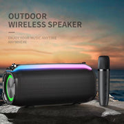 New RiXing NR8809 20W Outdoor Portable TWS Smart Wireless Bluetooth Speaker, Style:Single Mic(Grey)