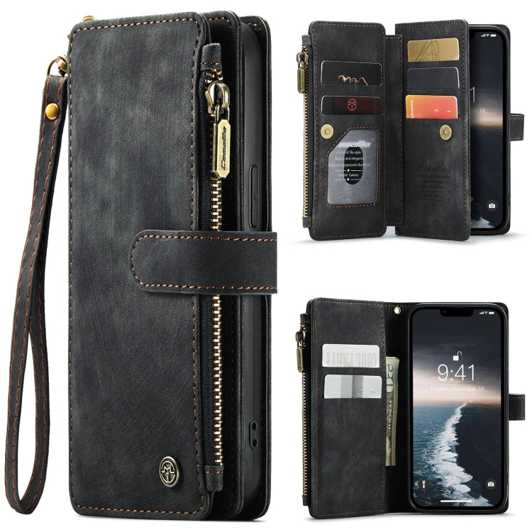 For iPhone 15 CaseMe C30 Multifunctional Leather Phone Case(Black) - free shipping - PMC Jewellery - Order now!