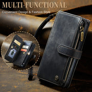 For iPhone 15 Plus CaseMe C30 Multifunctional Leather Phone Case(Black)