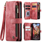 For iPhone 15 Pro Max CaseMe C30 Multifunctional Leather Phone Case(Red)