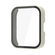 For Amazfit Bip 5 PC + Tempered Film Integrated Watch Protective Case(Ivory White) - Watch Cases by PMC TechLife | Online Shopping South Africa | PMC TechLife | Buy Now Pay Later Mobicred