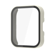 For Amazfit Bip 5 PC + Tempered Film Integrated Watch Protective Case(Ivory White)