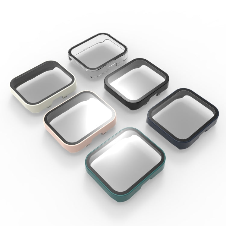 For Amazfit Bip 5 PC + Tempered Film Integrated Watch Protective Case(Black) - Watch Cases by PMC TechLife | Online Shopping South Africa | PMC TechLife | Buy Now Pay Later Mobicred