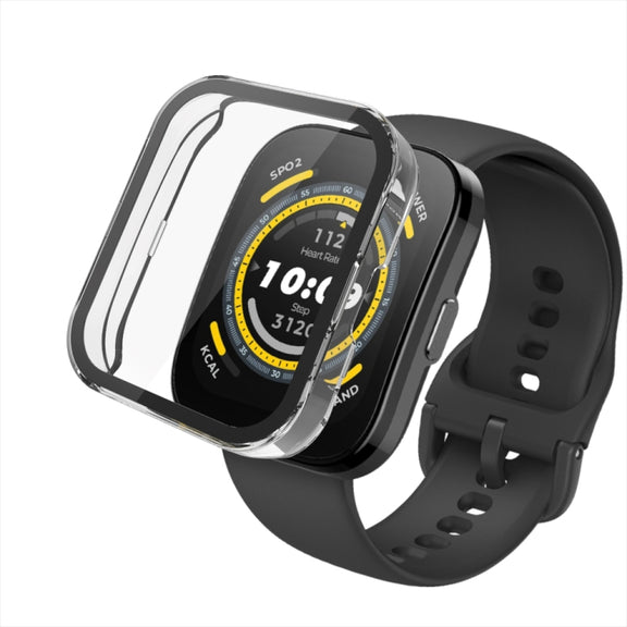 For Amazfit Bip 5 PC + Tempered Film Integrated Watch Protective Case(Midnight Blue)