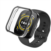 For Amazfit Bip 5 PC + Tempered Film Integrated Watch Protective Case(Dark Green)