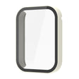 For Xiaomi Mi Band 8 Pro PC + Tempered Film Integrated Watch Protective Case(Ivory White) - Watch Cases by PMC TechLife | Online Shopping South Africa | PMC TechLife | Buy Now Pay Later Mobicred