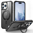 For iPhone 15 Pro Max MagSafe Magnetic Rotating Holder Phone Case(Black) - free shipping - PMC TechLife - Order now!