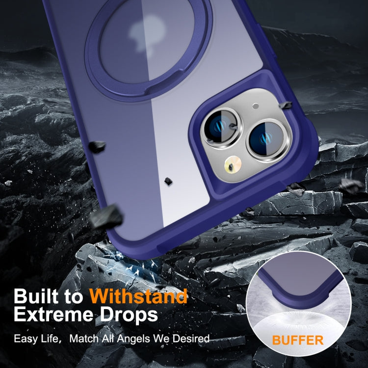 For iPhone 15 Plus MagSafe Magnetic Rotating Holder Phone Case(Klein Blue) - iPhone 15 Plus Cases by PMC TechLife | Online Shopping South Africa | PMC TechLife