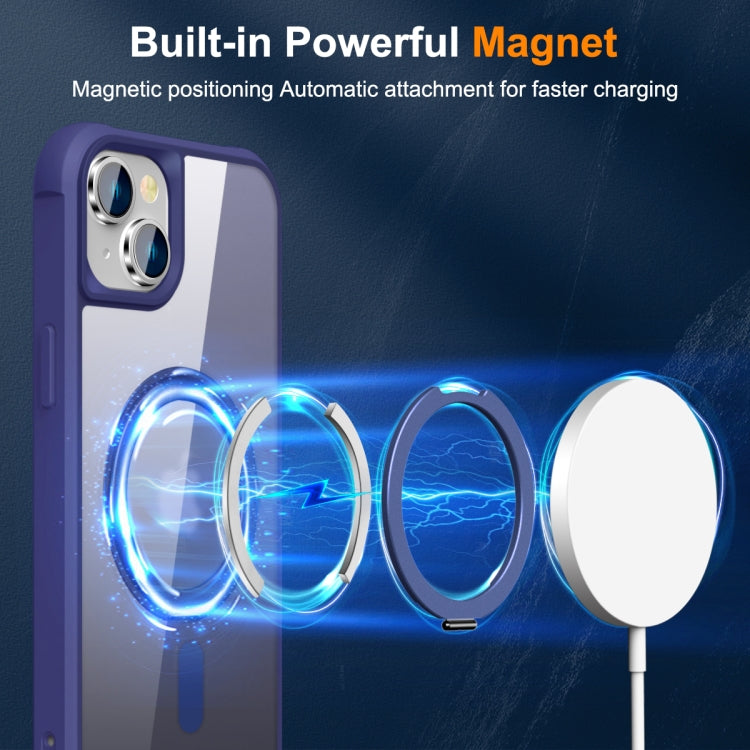 For iPhone 14 / 13 MagSafe Magnetic Rotating Holder Phone Case(Klein Blue)