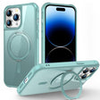 For iPhone 14 Pro Max MagSafe Magnetic Rotating Holder Phone Case(Lake Blue) - iPhone 14 Pro Max Cases by PMC TechLife | Online Shopping South Africa | PMC TechLife