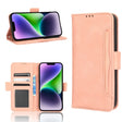 For iPhone 16 Skin Feel Calf Texture Card Slots Leather Phone Case(Pink) - free shipping - PMC TechLife - Order now!