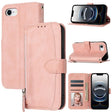 For iPhone 16e Oil Skin Zipper Wallet Leather Phone Case(Pink) - iPhone 16e Cases by PMC TechLife | Online Shopping South Africa | PMC TechLife | Buy Now Pay Later Mobicred