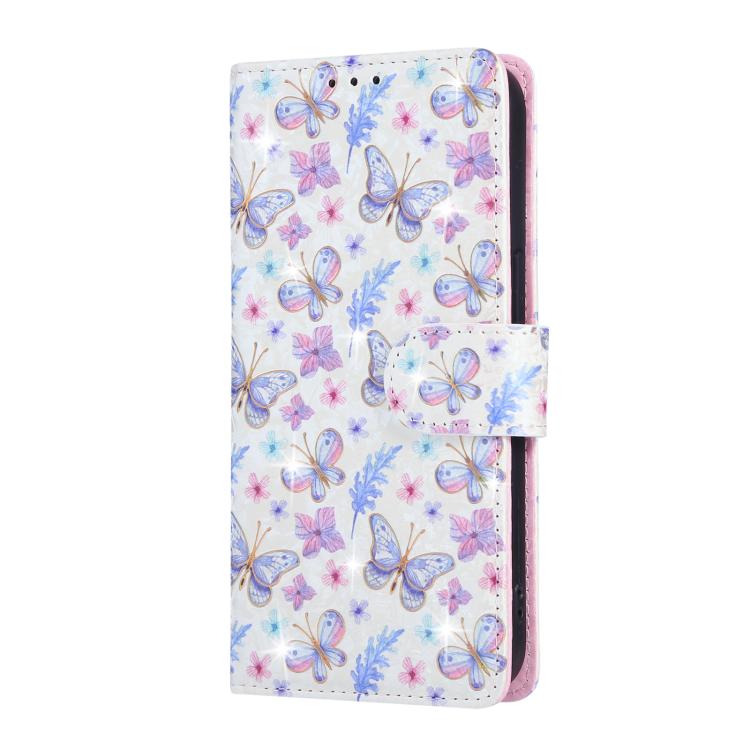 For iPhone 16e Bronzing Painting RFID Leather Case(Pansies) - iPhone 16e Cases by PMC TechLife | Online Shopping South Africa | PMC TechLife | Buy Now Pay Later Mobicred