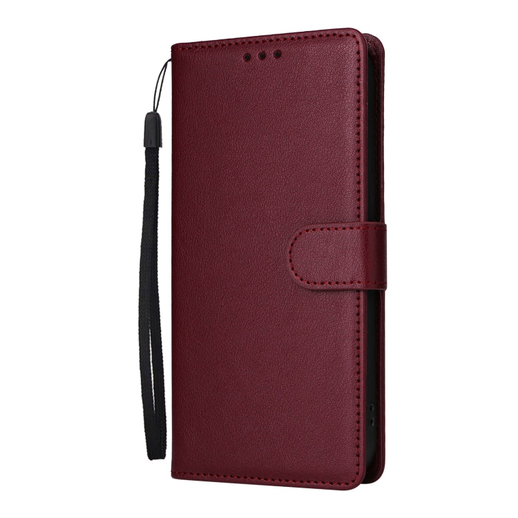 For iPhone 16 Pro Multifunctional Horizontal Flip Leather Phone Case with Three Card Slots(Wine Red) - iPhone 16 Pro Cases by PMC TechLife | Online Shopping South Africa | PMC TechLife | Buy Now Pay Later Mobicred