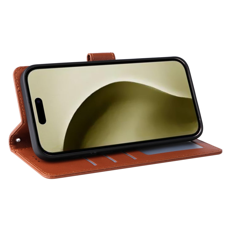 For iPhone 16 Pro Max Multifunctional Horizontal Flip Leather Phone Case with Three Card Slots(Brown) - iPhone 16 Pro Max Cases by PMC TechLife | Online Shopping South Africa | PMC TechLife | Buy Now Pay Later Mobicred