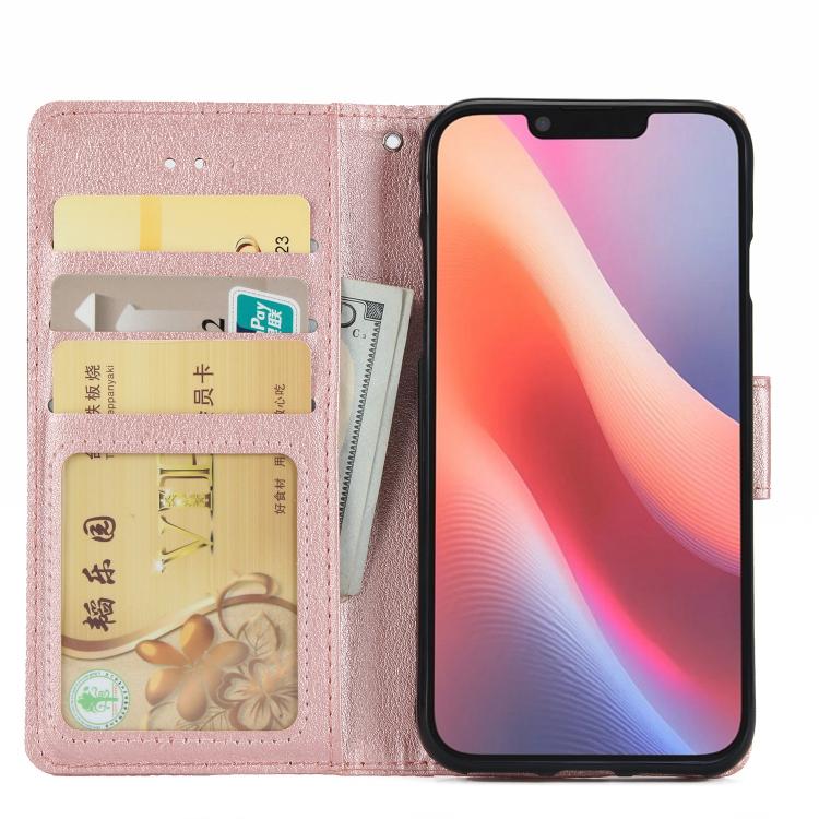 For iPhone 16e Multifunctional Horizontal Flip Leather Phone Case with Three Card Slots(Rose Gold) - iPhone 16e Cases by PMC TechLife | Online Shopping South Africa | PMC TechLife | Buy Now Pay Later Mobicred