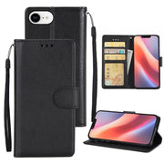 For iPhone 16e Multifunctional Horizontal Flip Leather Phone Case with Three Card Slots(Black)