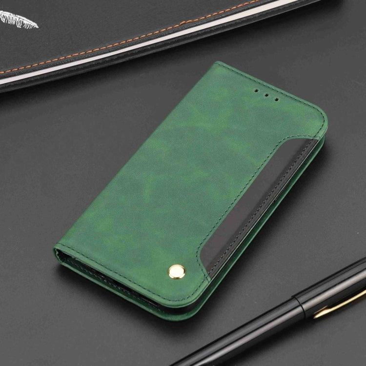 For iPhone 16 Pro Skin Feel Splicing Leather Phone Case(Green) - iPhone 16 Pro Cases by PMC TechLife | Online Shopping South Africa | PMC TechLife | Buy Now Pay Later Mobicred