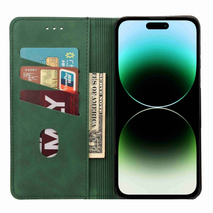 For iPhone 16 Pro Skin Feel Splicing Leather Phone Case(Green) - iPhone 16 Pro Cases by PMC TechLife | Online Shopping South Africa | PMC TechLife | Buy Now Pay Later Mobicred