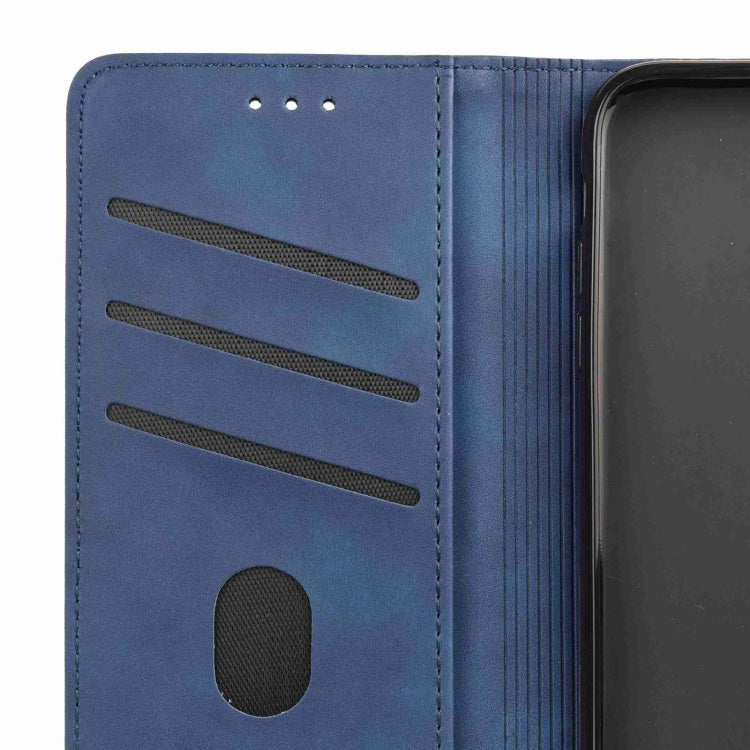 For iPhone 16 Plus Skin Feel Splicing Leather Phone Case(Blue) - iPhone 16 Plus Cases by PMC TechLife | Online Shopping South Africa | PMC TechLife | Buy Now Pay Later Mobicred