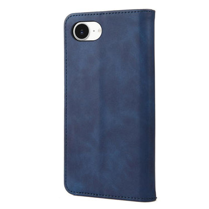 For iPhone 16e Skin Feel Splicing Leather Phone Case(Blue) - iPhone 16e Cases by PMC Jewellery | Online Shopping South Africa | PMC Jewellery | Buy Now Pay Later Mobicred
