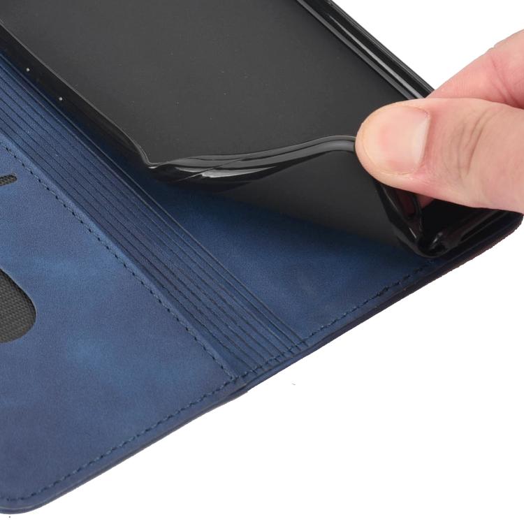 For iPhone 16e Skin Feel Splicing Leather Phone Case(Blue) - iPhone 16e Cases by PMC Jewellery | Online Shopping South Africa | PMC Jewellery | Buy Now Pay Later Mobicred