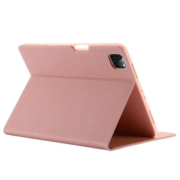For iPad Pro 11 inch (2020) GEBEI PU+TPU Horizontal Flip Protective Tablet Case with Holder & Card Slots(Rose Gold)
