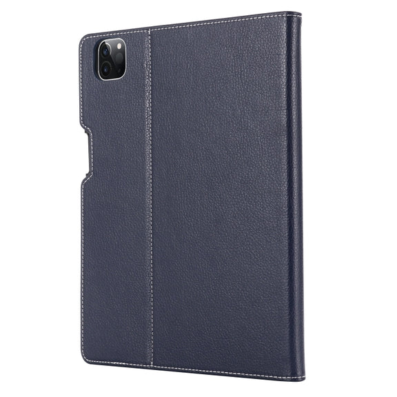 For iPad Pro 11 inch (2020) GEBEI PU+TPU Horizontal Flip Protective Tablet Case with Holder & Card Slots(Blue)