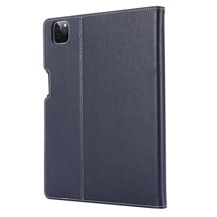 For iPad Pro 11 inch (2020) GEBEI PU+TPU Horizontal Flip Protective Tablet Case with Holder & Card Slots(Blue)