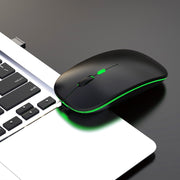 HXSJ M40 2.4GHZ 800,1200,1600dpi Third Gear Adjustment Colorful Wireless Mouse USB Rechargeable(Black)