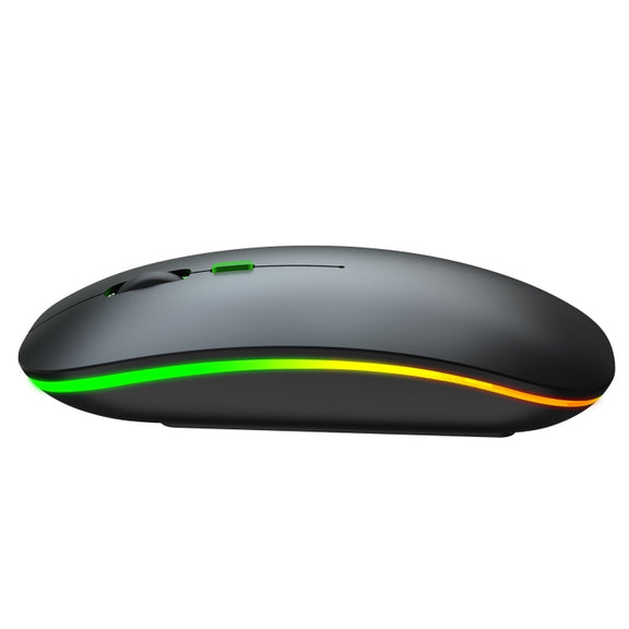 HXSJ M40 2.4GHZ 800,1200,1600dpi Third Gear Adjustment Colorful Wireless Mouse USB Rechargeable(Black)