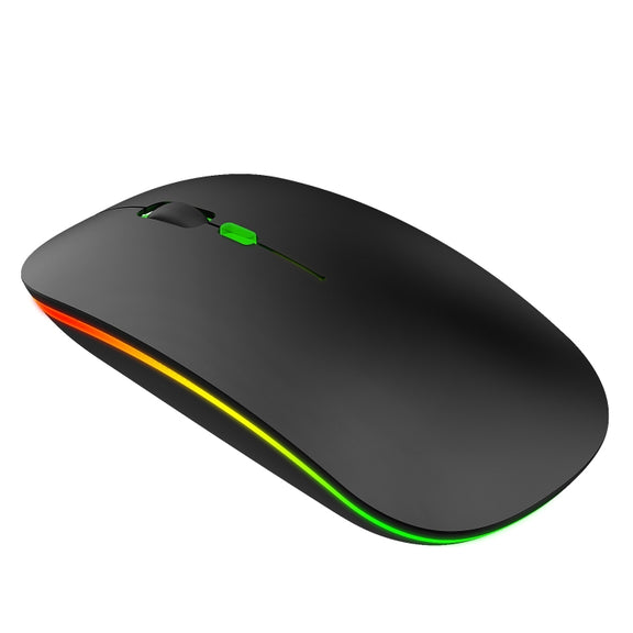 HXSJ M40 2.4GHZ 800,1200,1600dpi Third Gear Adjustment Colorful Wireless Mouse USB Rechargeable(Black)