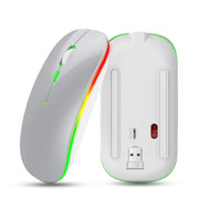 HXSJ M40 2.4GHZ 800,1200,1600dpi Third Gear Adjustment Colorful Wireless Mouse USB Rechargeable(Silver)