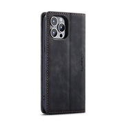 For iPhone 15 Pro Max CaseMe 013 Multifunctional Horizontal Flip Leather Phone Case(Black)