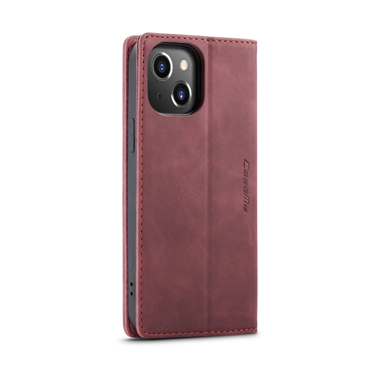 For iPhone 15 CaseMe 013 Multifunctional Horizontal Flip Leather Phone Case(Wine Red) - free shipping - PMC Jewellery - Order now!