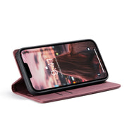 For iPhone 15 CaseMe 013 Multifunctional Horizontal Flip Leather Phone Case(Wine Red)