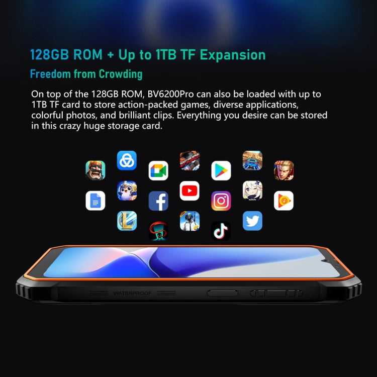 Blackview BV6200 Pro, 6GB+128GB, IP68/IP69K/MIL-STD-810H, 6.56 inch Android 13 MediaTek Helio P35 Octa Core, Network: 4G, OTG(Green)