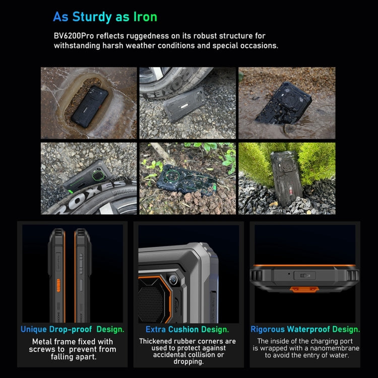 Blackview BV6200 Pro, 6GB+128GB, IP68/IP69K/MIL-STD-810H, 6.56 inch Android 13 MediaTek Helio P35 Octa Core, Network: 4G, OTG(Green) - free shipping - PMC TechLife - Order now!