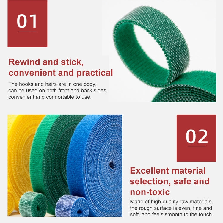 1.2cm 3m Reusable & Dividable Hook and Loop Cable Ties(Random Color Delivery) - free shipping - PMC TechLife - Order now!
