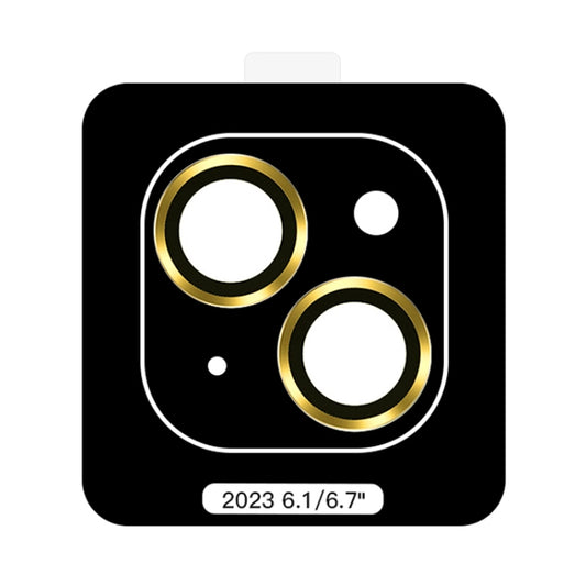 For iPhone 15 Plus TOTU PG-1 Golden Shield Series Metal Frame Lens Protector(Yellow) - free shipping - PMC Jewellery - Order now!