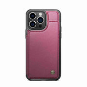 For iPhone 15 Pro Max CaseMe C22 Card Slots Holder RFID Anti-theft Phone Case(Wine Red)