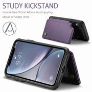 For iPhone XR CaseMe C22 Card Slots Holder RFID Anti-theft Phone Case(Purple)