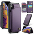 For iPhone XS Max CaseMe C22 Card Slots Holder RFID Anti-theft Phone Case(Purple) - free shipping - PMC Jewellery - Order now!