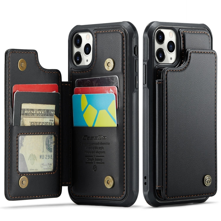 For iPhone 11 Pro Max CaseMe C22 Card Slots Holder RFID Anti-theft Phone Case(Black) - free shipping - PMC Jewellery - Order now!