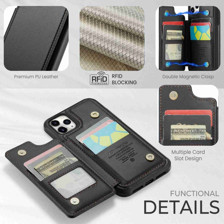 For iPhone 11 Pro Max CaseMe C22 Card Slots Holder RFID Anti-theft Phone Case(Black) - free shipping - PMC Jewellery - Order now!