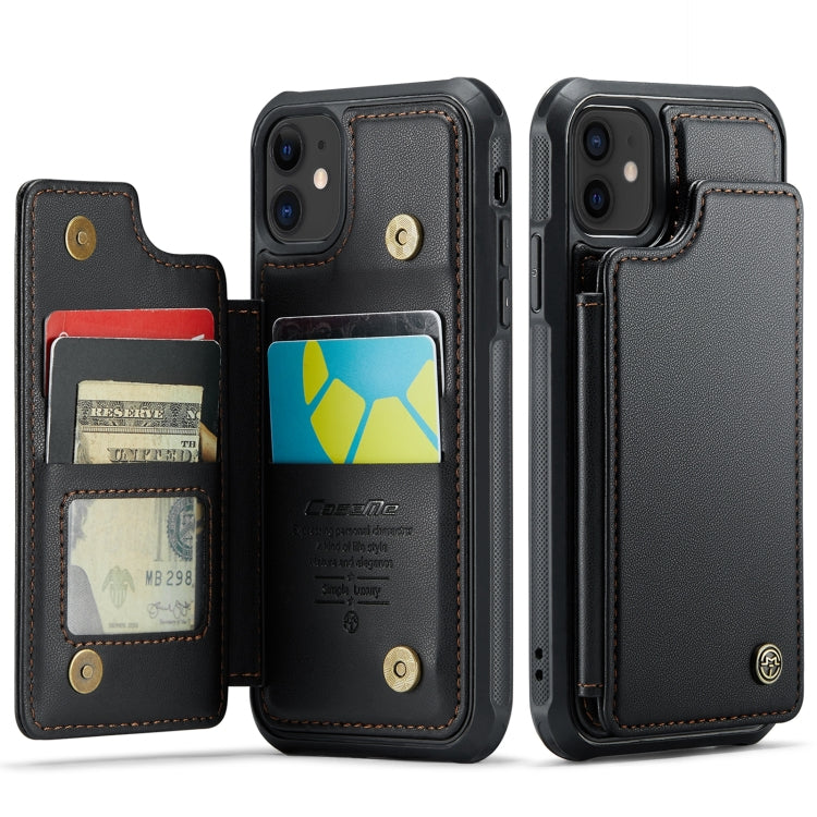 For iPhone 12 / 12 Pro CaseMe C22 Card Slots Holder RFID Anti-theft Phone Case(Black) - free shipping - PMC Jewellery - Order now!