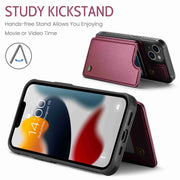 For iPhone 13 CaseMe C22 Card Slots Holder RFID Anti-theft Phone Case(Wine Red)